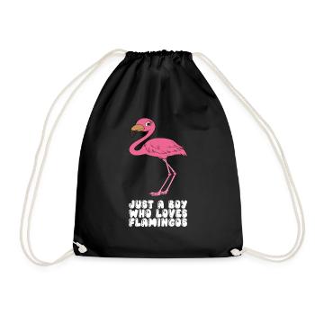 Drôles de graphismes flamants roses - Sac de sport léger - noir - Devant