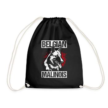 Belgian Malinois Hunde - Turnbeutel - Schwarz - Vorne