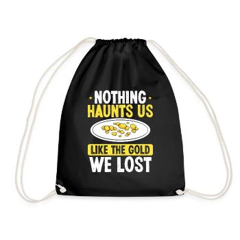 Gold Panner Digging for Prospector Miner Panner - Drawstring Bag - black - Front