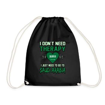 Saudi Arabia - Drawstring Bag - black - Front