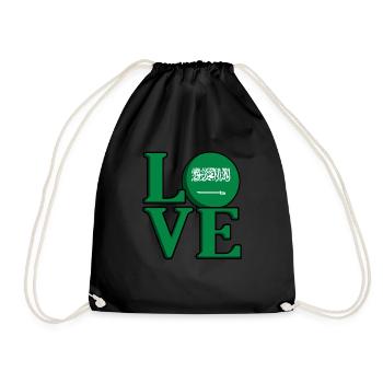 Saudi Arabia - Drawstring Bag - black - Front