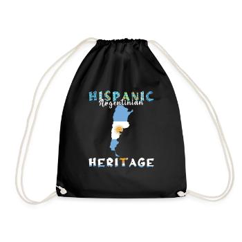 Argentina Hispanic Heritage Month - Drawstring Bag - black - Front