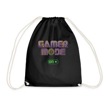 Gamer Mode On Game Video Game Lover Gaming - Drawstring Bag - black - Front