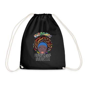Latina Latin Spanish Flags Hispanic Heritage Month - Turnbeutel - Schwarz - Vorne