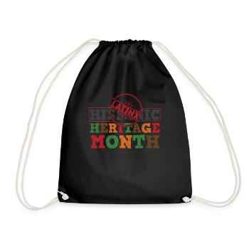 Drapeaux hispaniques latinos Mois du patrimoine hispanique - Sac de sport léger - noir - Devant