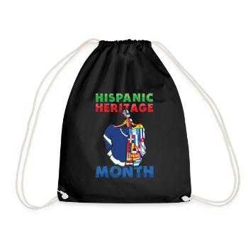 Lady Girl Mois du patrimoine hispanique hispanique - Sac de sport léger - noir - Devant