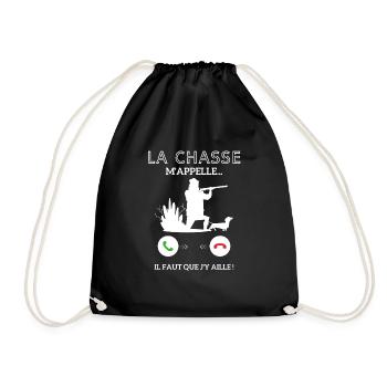 La Chasse m'appelle faut que j'y aille ! - Sac de sport léger - noir - Devant