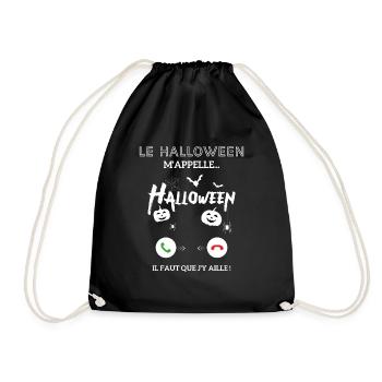le halloween m'appelle il faut que j'y aille - Sac de sport léger - noir - Devant