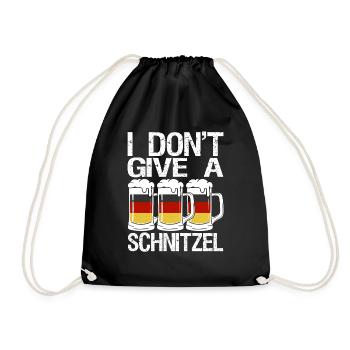 I don't give schnitzel funny Germans - Drawstring Bag - black - Front