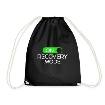 Get Well Injury Joke Recovery Mode - Drawstring Bag - black - Front