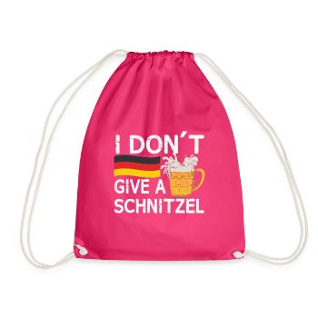 Ich Gebe Kein Schnitzel Funny Deutsch Zitat - Turnbeutel - Fuchsia - Vorne