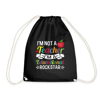 Drôle d’école primaire Enseignant Blague Rock Star éducative - Sac de sport léger - noir - Devant