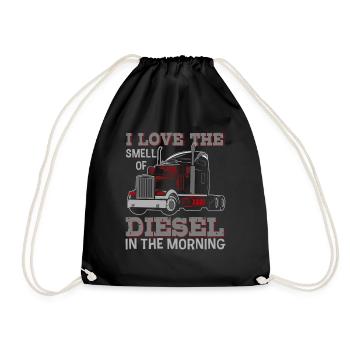 Ich Liebe Den Geruch Von Diesel Im Morning - Turnbeutel - Schwarz - Vorne