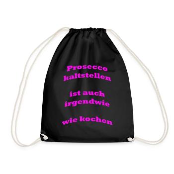 Prosecco - Turnbeutel - Schwarz - Vorne