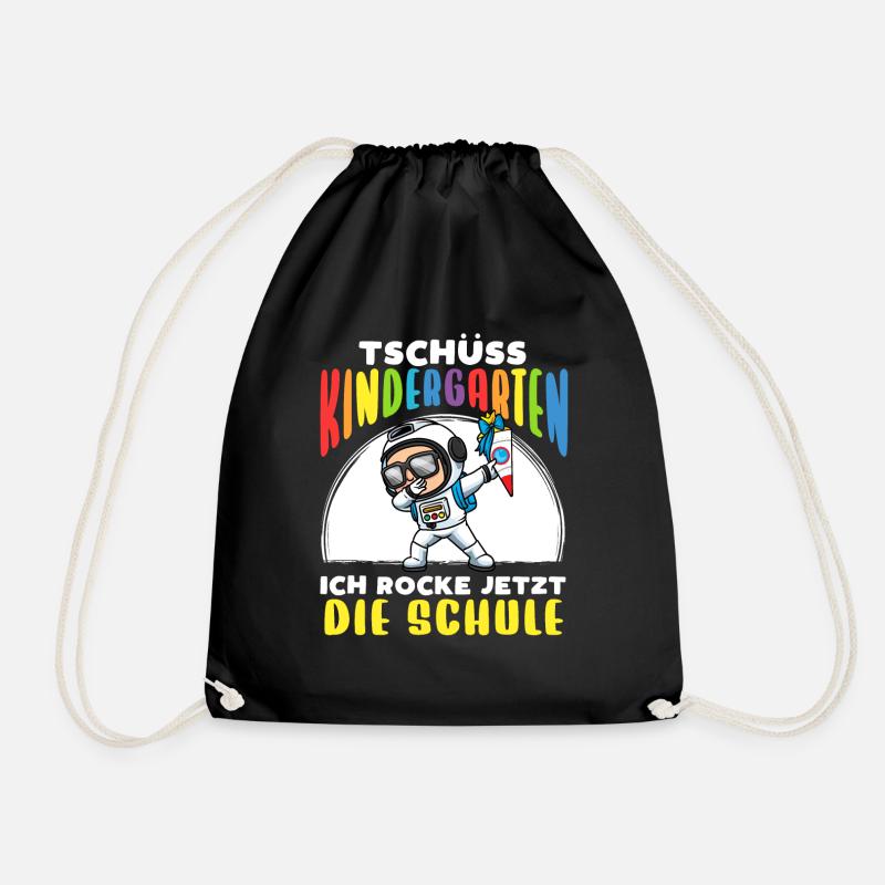 Schulkind Einschulung Astronaut - Turnbeutel - Schwarz