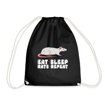 Manger des rats endormis Répéter - Sac de sport léger - noir - Devant