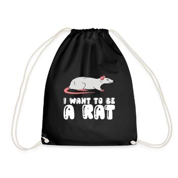 Je veux être un rat - Sac de sport léger - noir - Devant