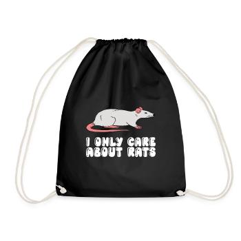 I'm interested in Me Only For Rats - Drawstring Bag - black - Front