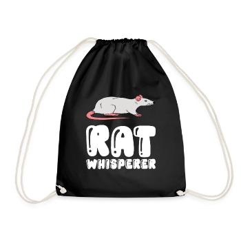 Rat Whisperer - Drawstring Bag - black - Front
