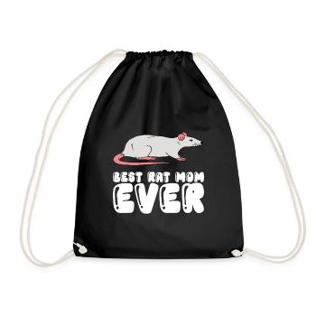 Best Rat Mother Ever - Drawstring Bag - black - Front