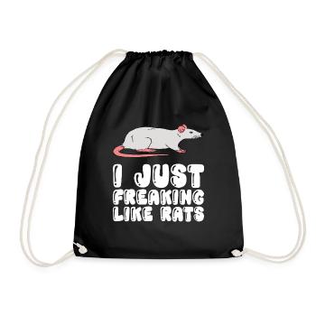 J’aime vraiment les rats - Sac de sport léger - noir - Devant