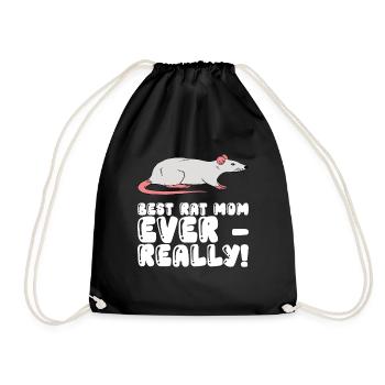 Best Rat Mother Ever Really - Drawstring Bag - black - Front