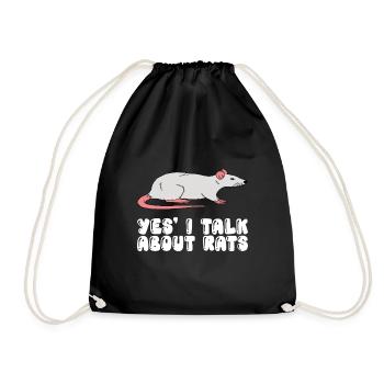 Oui, je parle de rats - Sac de sport léger - noir - Devant