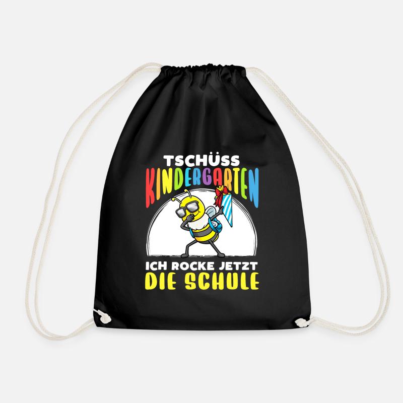Schulkind Einschulung Biene - Turnbeutel - Schwarz