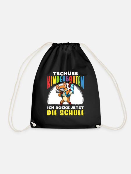 Schulkind Einschulung Fuchs - Turnbeutel - Schwarz