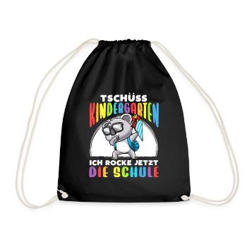 Schulkind Einschulung Koala - Turnbeutel - Schwarz - Vorne