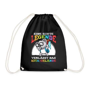 Schulkind Einschulung Koala - Turnbeutel - Schwarz - Vorne