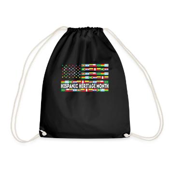 Country Flag Hispanic Heritage Month - Drawstring Bag - black - Front