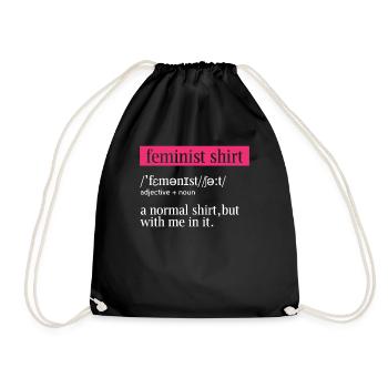 Définition féministe Féminisme Droits Femmes Égalité - Sac de sport léger - noir - Devant