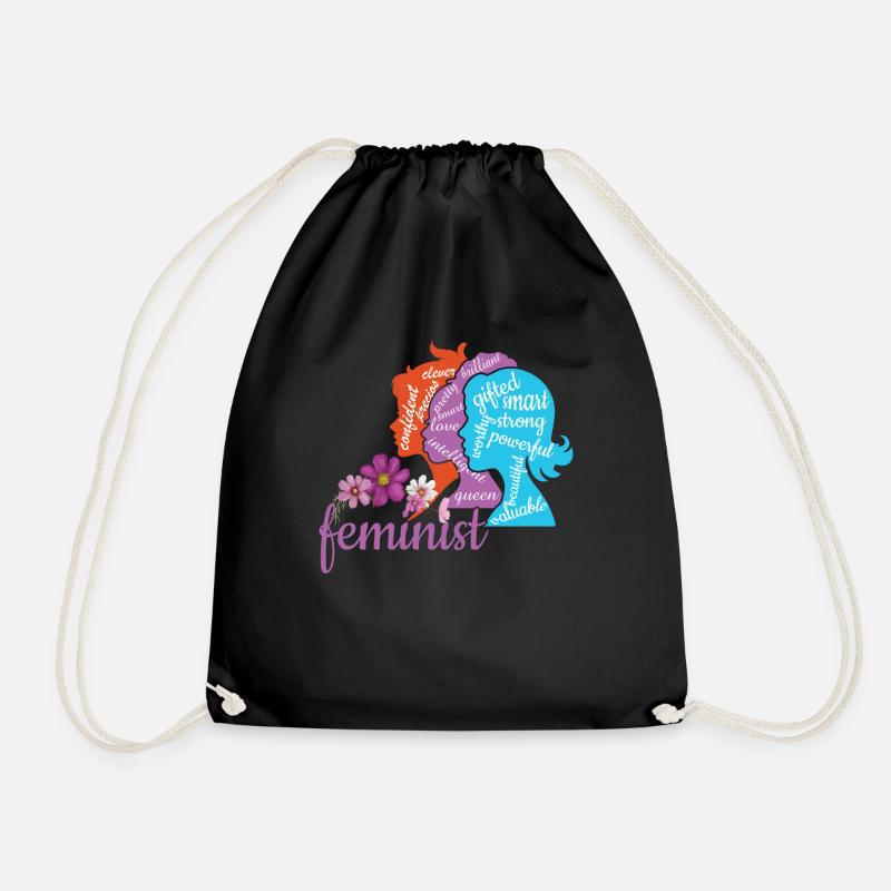 Smart Feminist Feminism Rights Womens Equality - Turnbeutel - Schwarz