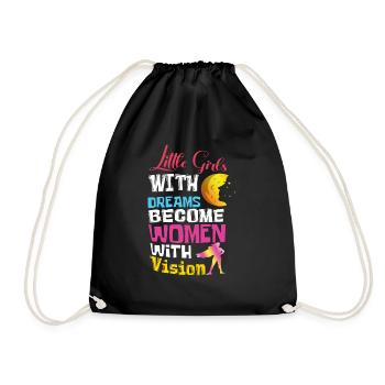 Fille avec rêve Féminisme Droits Femmes Égalité - Sac de sport léger - noir - Devant