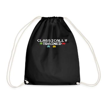 Classic Arcade Gamer Play Video Game Lover Gaming - Drawstring Bag - black - Front