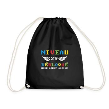 Niveau 39 Débloqué mode adult activé - Sac de sport léger - noir - Devant