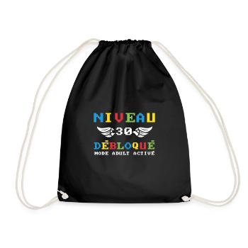 Niveau 30 débloqué mode adult activé - Sac de sport léger - noir - Devant