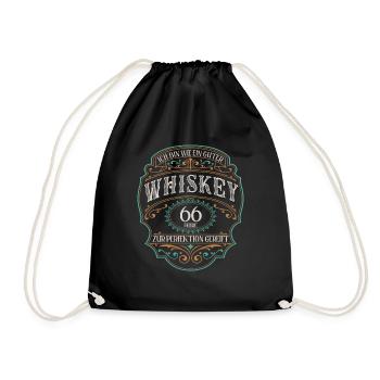 66 Jahre Ich bin wie guter Whisky 66. Geburtstag - Turnbeutel - Schwarz - Vorne