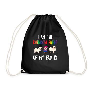LGBT Rainbow Gay Pride Homo Lesbienne Gay - Sac de sport léger - noir - Devant