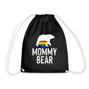 LGBT Rainbow Gay Pride Homo Lesbian Gay - Drawstring Bag - black - Front
