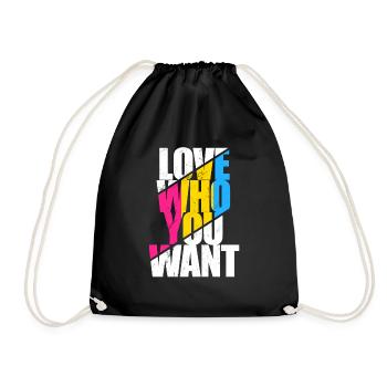 LGBT Rainbow Gay Pride Homo Lesbian Gay - Drawstring Bag - black - Front