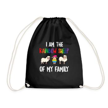 LGBT Rainbow Gay Pride Homo Lesbienne Gay - Sac de sport léger - noir - Devant