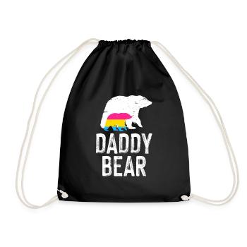 LGBT Rainbow Gay Pride Homo Lesbian Gay - Drawstring Bag - black - Front