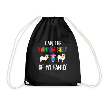 LGBT Rainbow Gay Pride Homo Lesbienne Gay - Sac de sport léger - noir - Devant