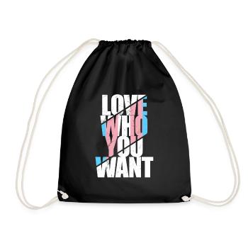 LGBT Rainbow Gay Pride Homo Lesbian Gay - Drawstring Bag - black - Front