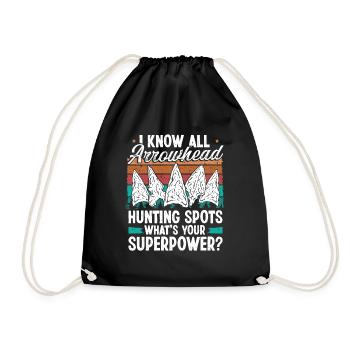 Arrowhead Hunting Whats your Superpower Collector - Turnbeutel - Schwarz - Vorne