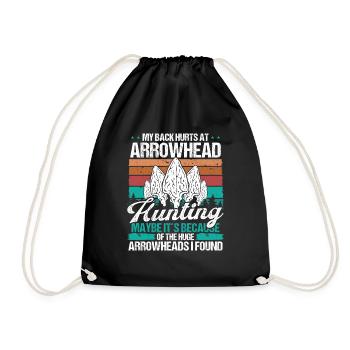 Arrowhead Chasse Humour Blessure au dos Chirurgie Drôle - Sac de sport léger - noir - Devant