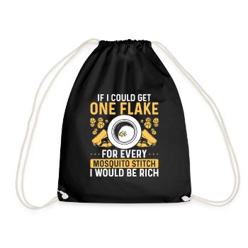 Gold Panner Mosquito Stiches Prospector Miner - Drawstring Bag - black - Front