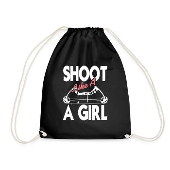 Shoot Like A Girl Cool Funny Archery T-Shirt - Turnbeutel - Schwarz - Vorne